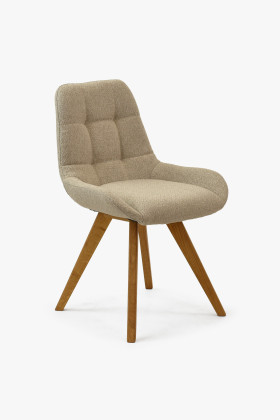 Pohodlná jedálenská stolička, sivá matná